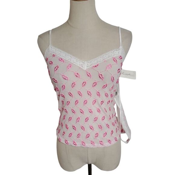 Secret Treasures Y2K White & Pink Cami Set NWT - Picture 1 of 8